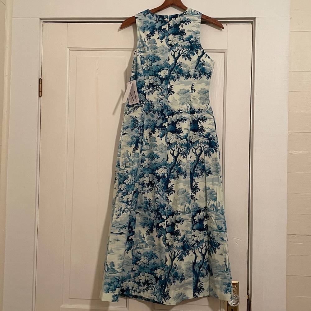 New Mestiza New York Louisa Sleeveless Toile Print Midi Dress size 6 - Picture 8 of 12